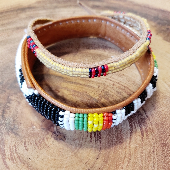 AUTHENTIC INDIGENOUS TRIBAL EARRINGS & BRACELET SET - Picture 3 of 5